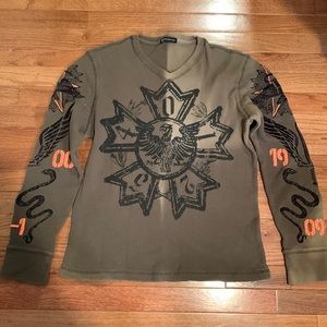 INC Men’s Olive Multi Colored Thermal